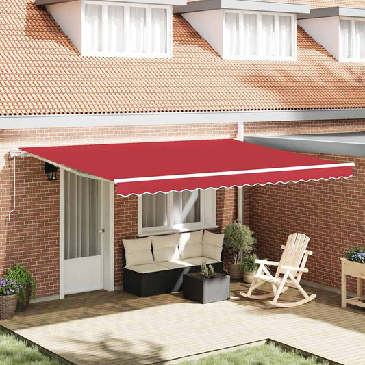 Toldo Retrátil 450 × 300 cm Vermelho