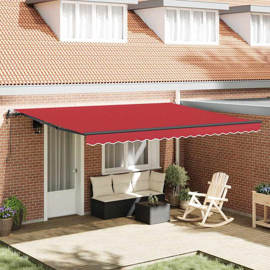 Toldo Retrátil Vermelho 450 ×300 cm tecido