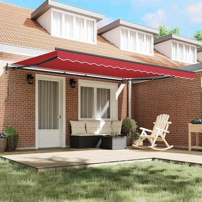 Toldo Retrátil Vermelho 450 ×300 cm tecido