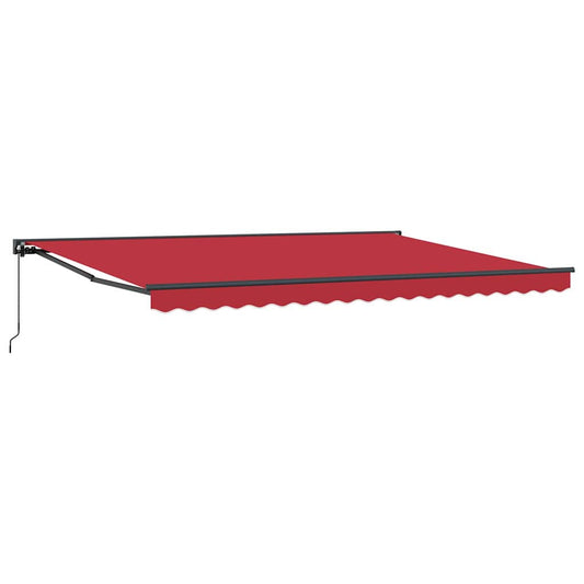 Toldo Retrátil Manual Vermelho 450x300 cm tecido