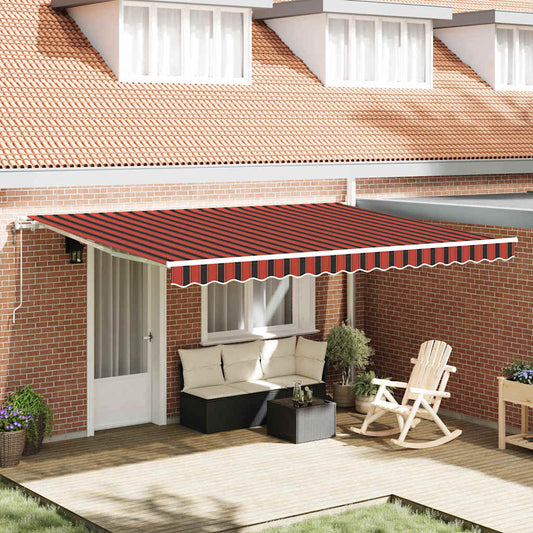 Toldo Retrátil 450 × 350 cm laranja e castanho