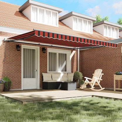 Toldo Retrátil laranja e castanho 450 ×350 cm tecido