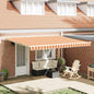 Toldo Riscas amarelo e laranja 4,5 × 3,5 m Poliéster e metal