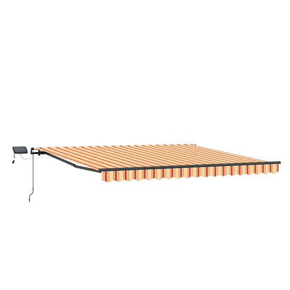 Toldo Retrátil Manual amarelo e laranja 450 ×350 cm tecido