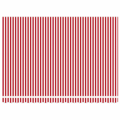 Toldo Riscas Vermelho e branco 4,5 × 3,5 m Poliéster e metal