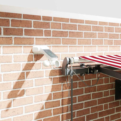 Toldo Retrátil com Vermelho e branco 450 × 350 cm tecido