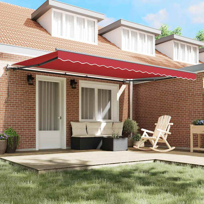Toldo Retrátil Vermelho 450 ×350 cm tecido