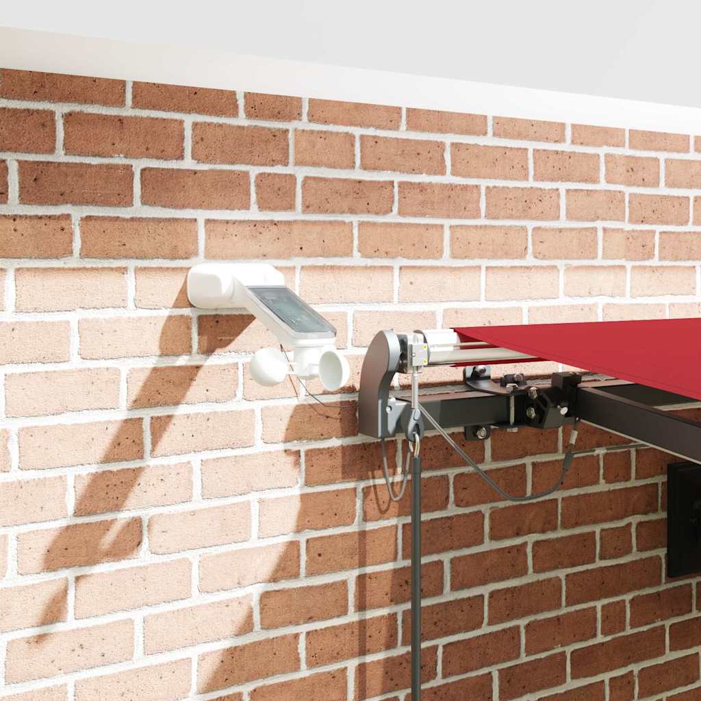 Toldo Retrátil com Vermelho 450 × 350 cm tecido