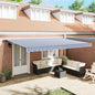 Toldo Retrátil Azul e Branco 500x300 cm tecido