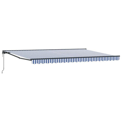 Toldo Retrátil Azul e Branco 500x300 cm tecido