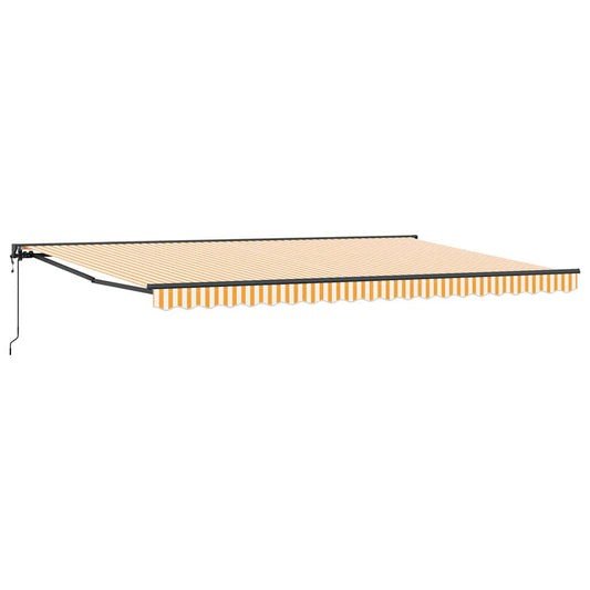 Toldo Retrátil Laranja e Branco 500x300 cm tecido