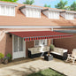 Toldo Retrátil com laranja e castanho 500 × 300 cm tecido