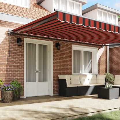 Toldo Retrátil Laranja e Marrom 500x300 cm tecido