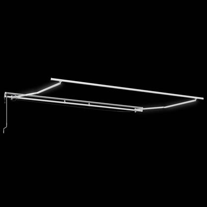 Toldo Retrátil Amarelo e Laranja 500 × 300 cm Tecido e Metal