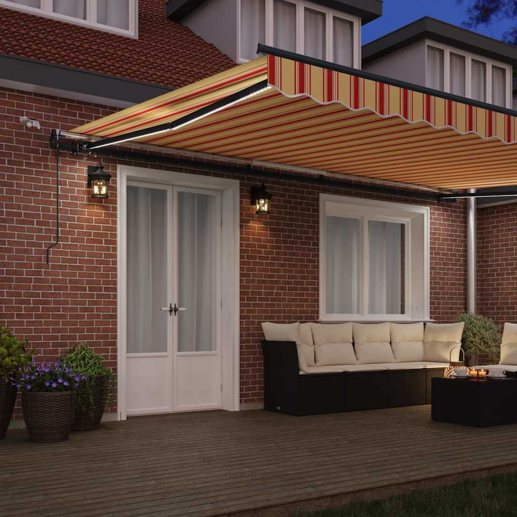 Toldo Retrátil com amarelo e laranja 500 × 300 cm tecido