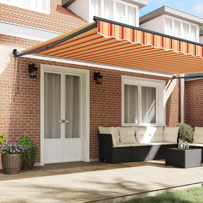 Toldo Retrátil Creme 500 × 300 cm Tecido e Metal