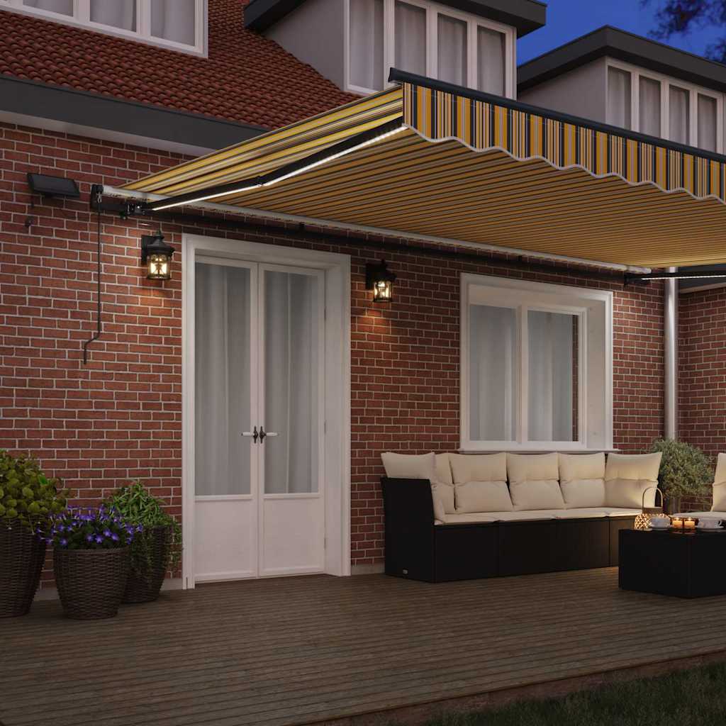 Toldo Retrátil Manual Multicolor 500 ×300 cm tecido
