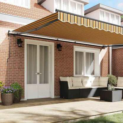 Toldo Retrátil Multicolor 500 × 300 cm Tecido e Alumínio