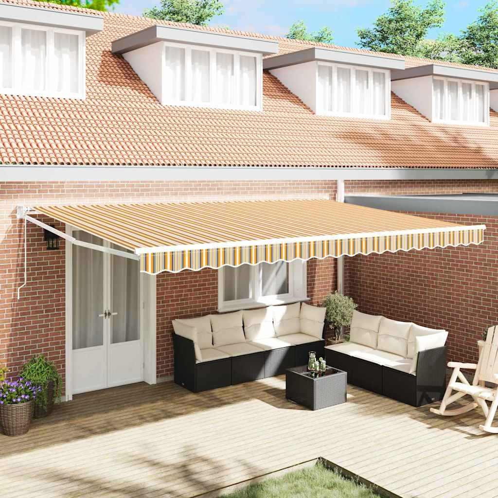 Toldo Retrátil Multicolor 500 × 300 cm tecido