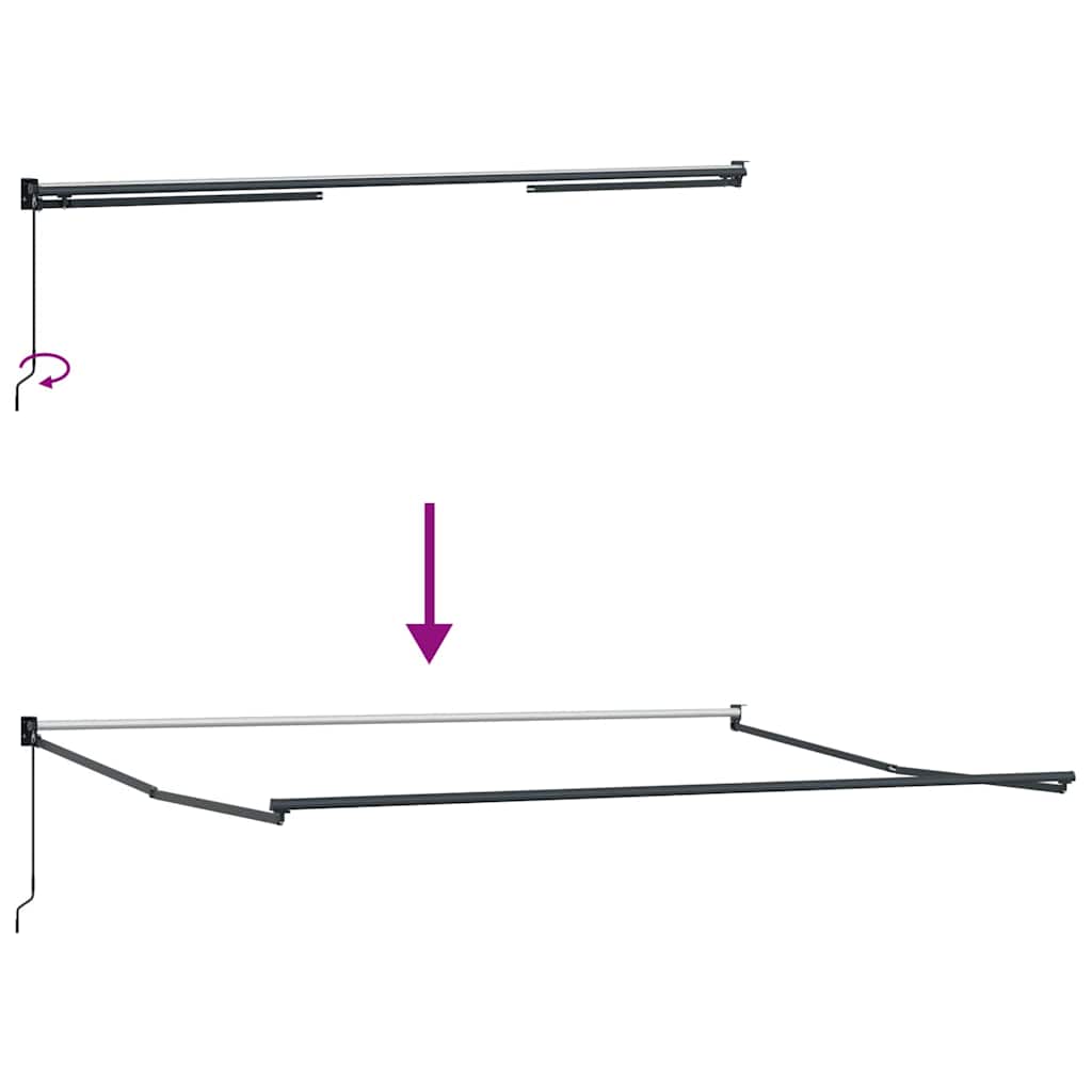Toldo Retrátil Multicolor 500 × 300 cm Poliéster e Alumínio