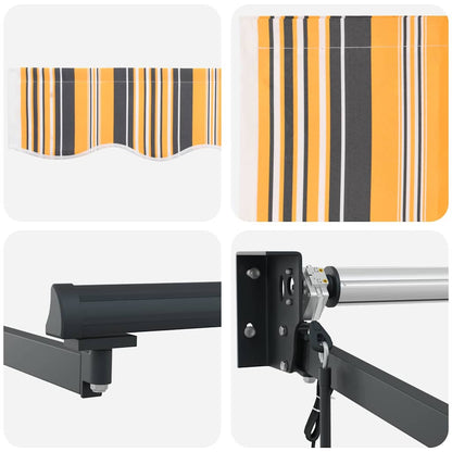 Toldo Retrátil Multicolor 500 × 300 cm Tecido e Metal