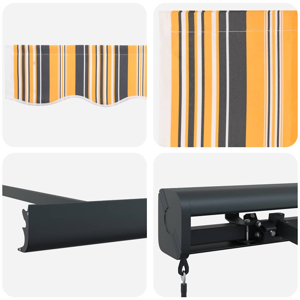 Toldo Retrátil Multicolor 500 × 300 cm Tecido e Metal