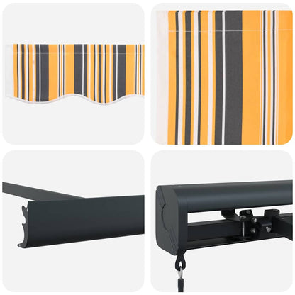 Toldo Retrátil Multicolor 500 × 300 cm Tecido e Metal