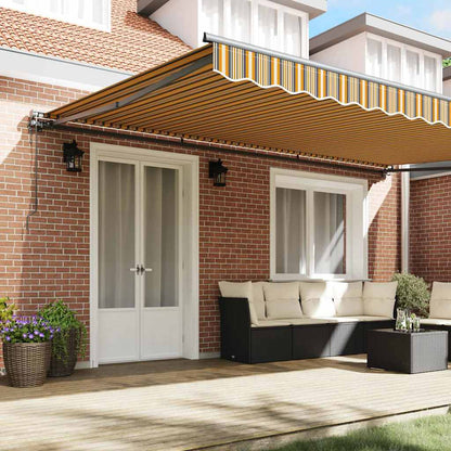 Toldo Retrátil Listrado Multicolorido 500x300 cm tecido