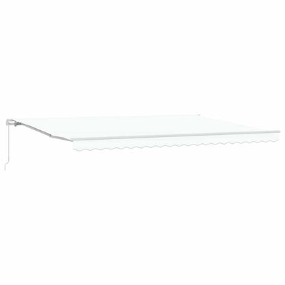Toldo Retrátil Branco 500 × 300 cm Tecido e Metal