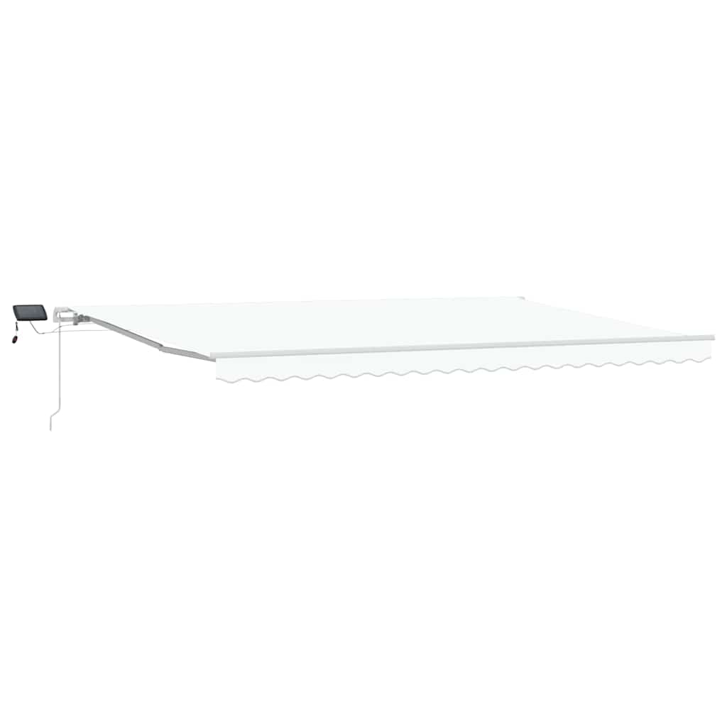 Toldo Retrátil com Manual Branco 500 ×300 cm tecido
