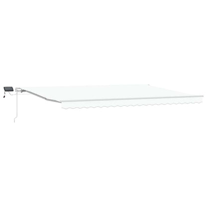 Toldo Retrátil com Manual Branco 500 ×300 cm tecido
