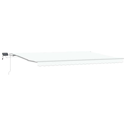 Toldo Retrátil com Manual Branco 500 ×300 cm tecido