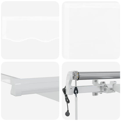 Toldo Retrátil 500 × 300 cm Branco