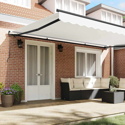 Toldo Manual Branco 500 × 300 cm tecido