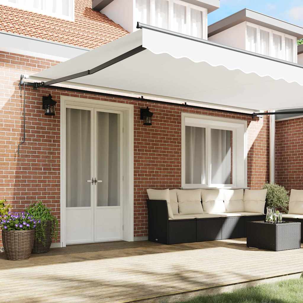 Toldo Retrátil Branco 500 ×300 cm tecido