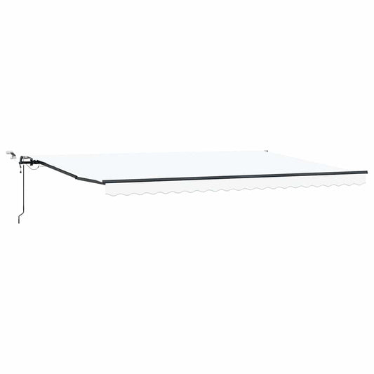 Toldo Retrátil com Branco 500 × 300 cm tecido