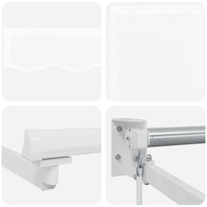 Toldo Retrátil Branco 500 × 300 cm Tecido e Metal
