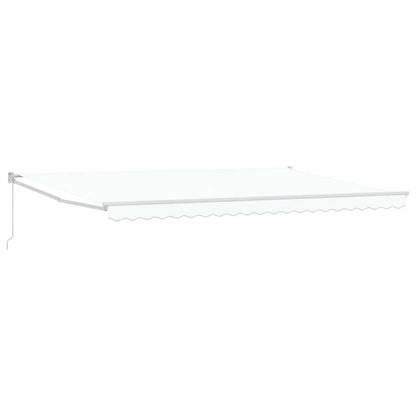Toldo Retrátil Branco 500 × 300 cm Tecido e Metal