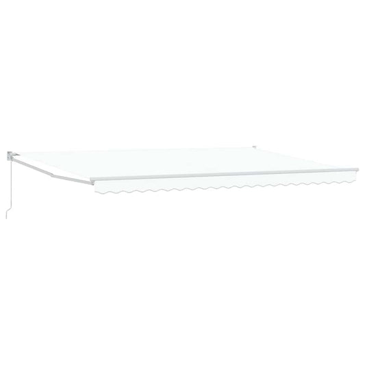 Toldo Retrátil Branco 500 × 300 cm Tecido e Metal