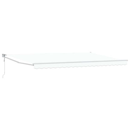 Toldo Retrátil Branco 500 × 300 cm Tecido e Metal