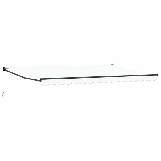 Toldo Retrátil Branco 500 × 300 cm Tecido e Metal