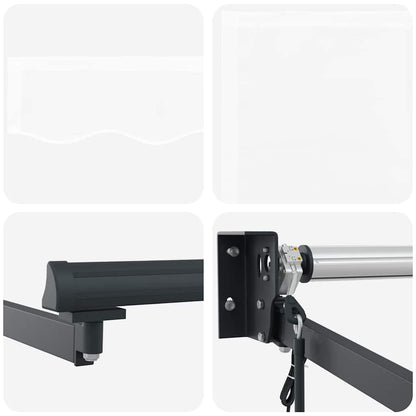 Toldo Retrátil Branco 500 × 300 cm Tecido e Metal