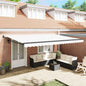 Toldo Retrátil Branco 500 × 300 cm Tecido e Metal