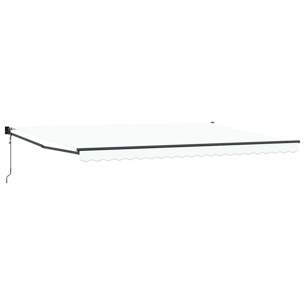 Toldo Retrátil Branco 500 × 300 cm Tecido e Metal