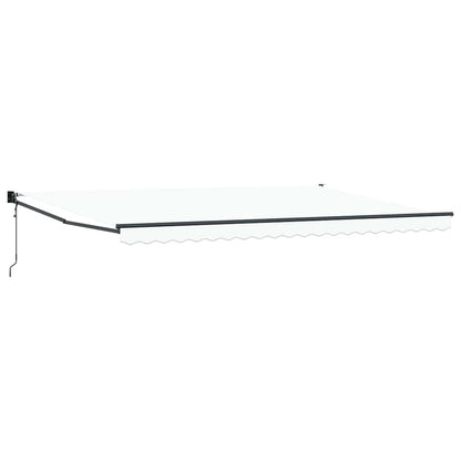 Toldo Retrátil Branco 500 × 300 cm Tecido e Metal