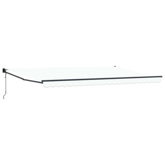 Toldo Retrátil Branco 500 × 300 cm Tecido e Metal