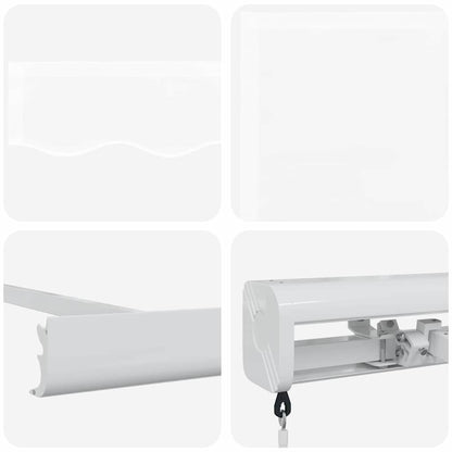 Toldo Retrátil Branco 500 ×300 cm Tecido e Metal