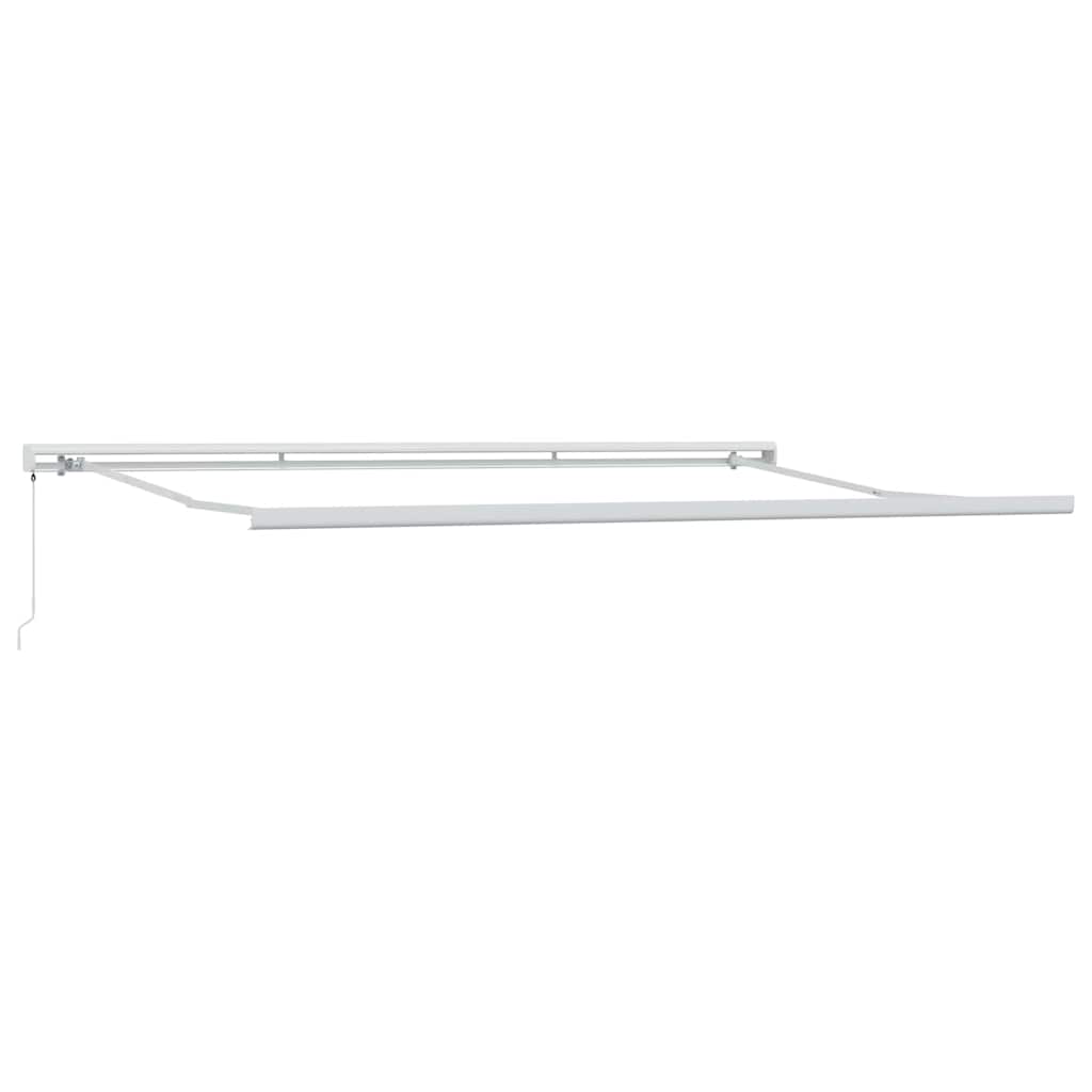 Toldo Retrátil Branco 500 ×300 cm Tecido e Metal