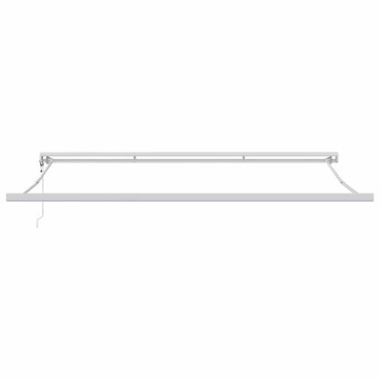Toldo Retrátil Manual Branco 500 × 300 cm Tecido, Metal