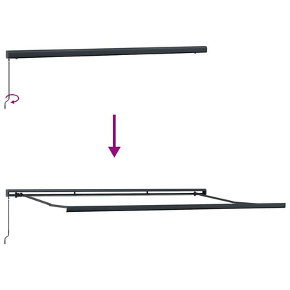 Toldo Retrátil Branco 500 ×300 cm Tecido e Metal